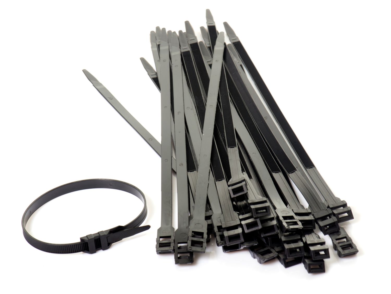 black cable ties